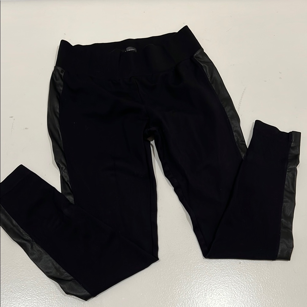 The Limited Women’s Black leather detail Leggings
